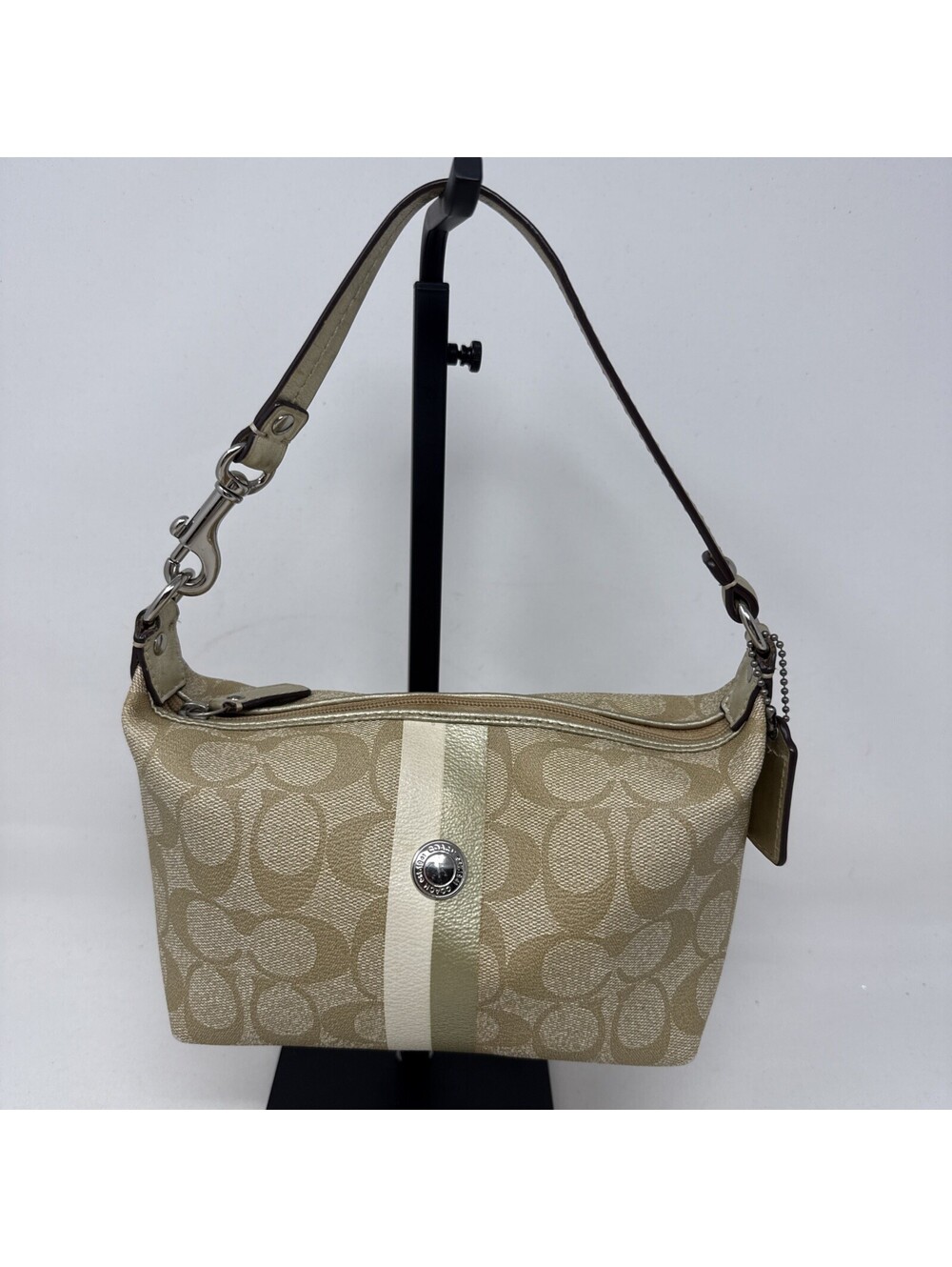 Coach Signature Stripe Demi Bag Small